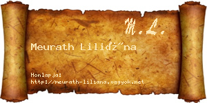 Meurath Liliána névjegykártya